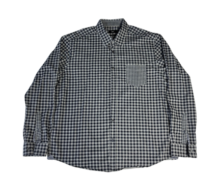 Boss Grey/Black Checkered Regular Fit Shirt