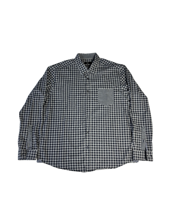 Boss Grey/Black Checkered Regular Fit Shirt