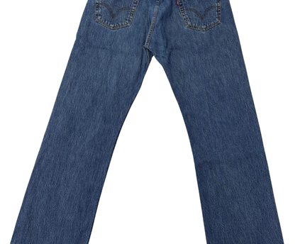 Levi's Blue 501 Original Straight Leg Button Fly Jeans