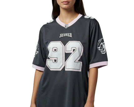 FB Sister Grey Graphic Football Jersey