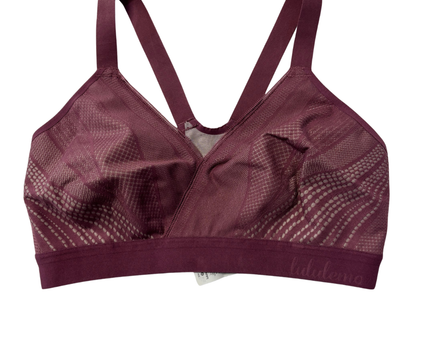 Lululemon Maroon Textured High-Support Sports Bra