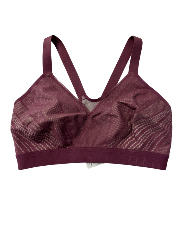 Lululemon Maroon Textured High-Support Sports Bra