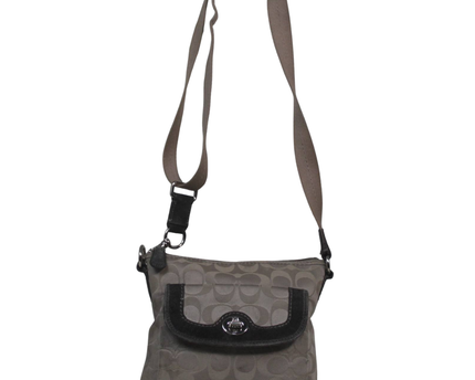Coach Khaki/Brown Signature Canvas Crossbody Bag