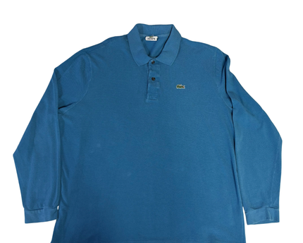 Lacoste Blue Long Sleeve Piqué Polo Shirt
