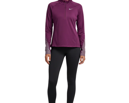 Nike Purple Half-Zip Dri-FIT Running Sports Upper