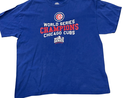 MLB Blue Chicago Cubs World Series Champions Graphic Tee