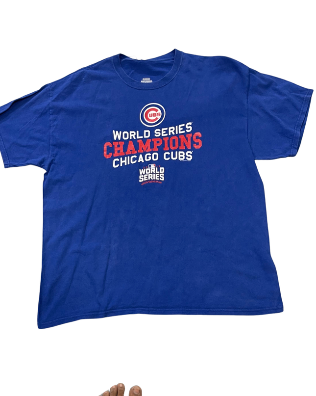 MLB Blue Chicago Cubs World Series Champions Graphic Tee