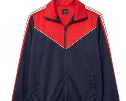 R&B Navy Blue Colorblock Track Jacket