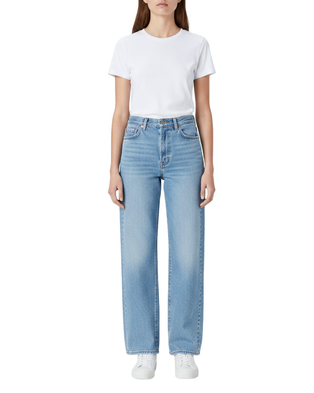 Levi's Blue Premium Ribcage Straight Ankle Jeans