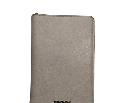 DKNY Beige Saffiano Leather Multi-Zip Wallet