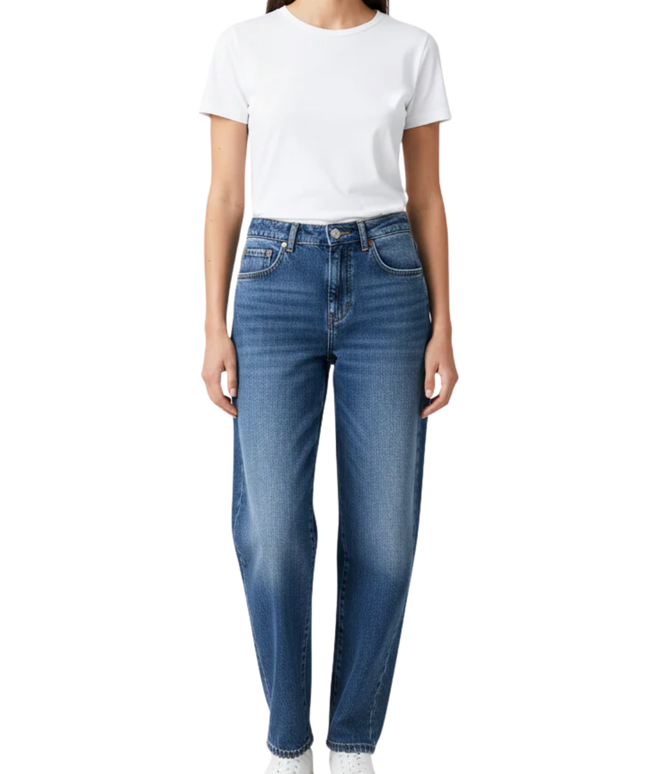 Zara Blue Straight Leg Denim Jeans