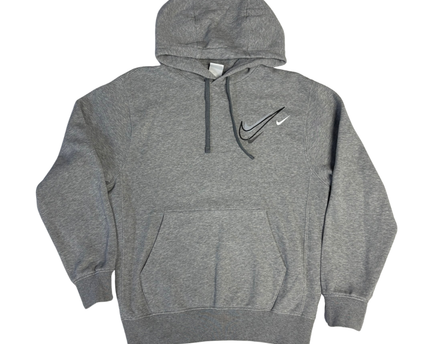 Nike Grey Triple Swoosh Graphic Hoodie