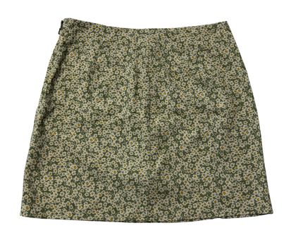 Aeropostale Green Floral Daisy Print Mini Skirt