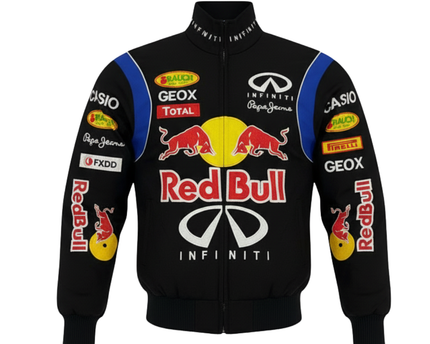 Reworked Black Red Bull Racing NASCAR Bomber Jacket