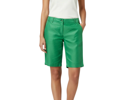 Missoni Green Silk Shantung Bermuda Shorts