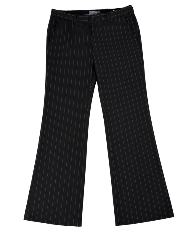 H&M Black Pinstripe Tailored Dress Pants