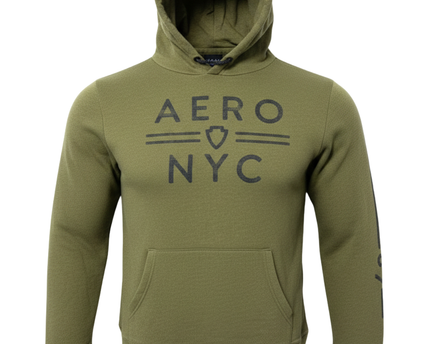 Aéropostale Olive Green Graphic Pullover Hoodie