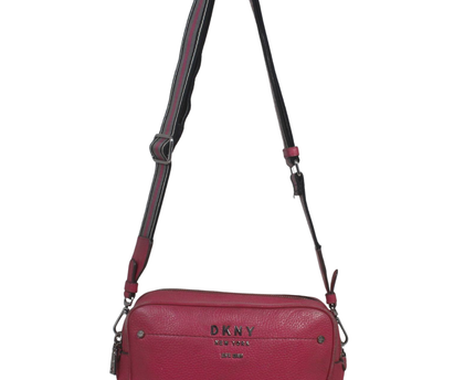 DKNY Pink Pebbled Leather Crossbody Bag