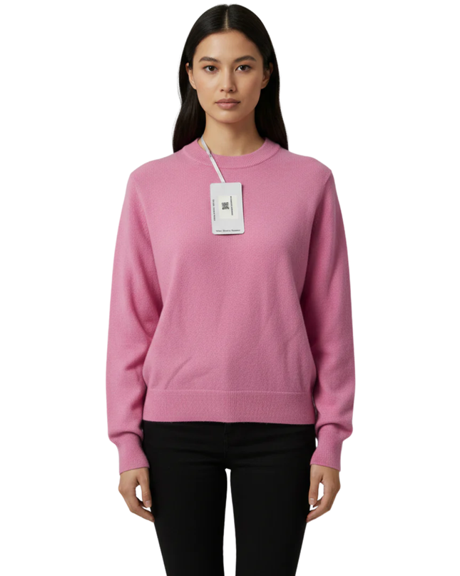 Y.A.S Pink Mock Neck Ribbed Knit Sweater W/Tags