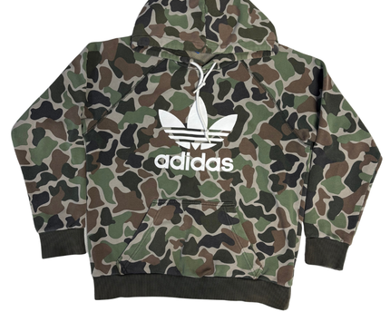 Adidas Unisex Duck Camo Trefoil Print Hoodie