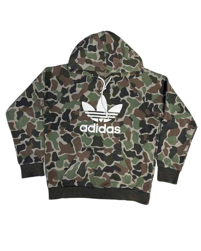 Adidas Unisex Duck Camo Trefoil Print Hoodie