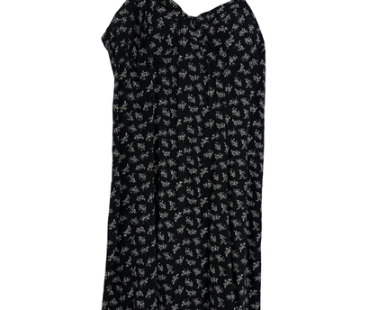 American Eagle Black Ditsy Floral Tie-Shoulder Mini Dress