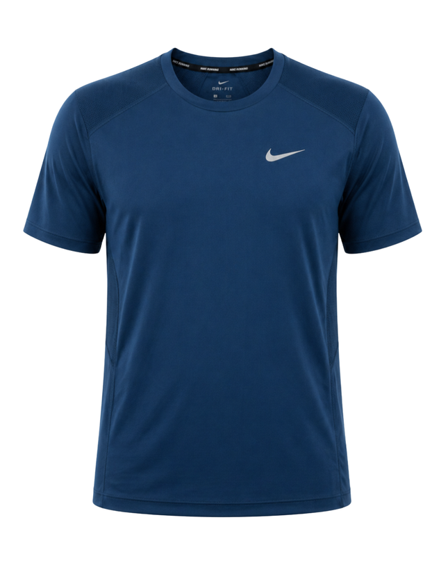 Nike Blue Performance Dri-FIT Mesh Panel Running Sports T-Shirt