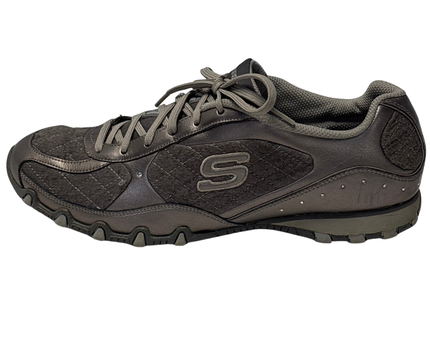 Skechers Gunmetal Quilted S Logo Sneakers
