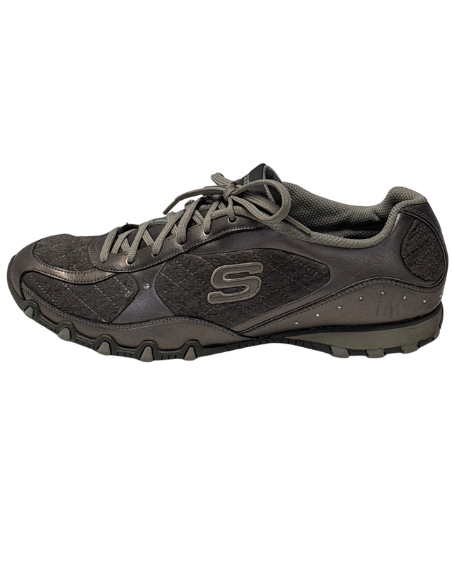 Skechers Gunmetal Quilted S Logo Sneakers