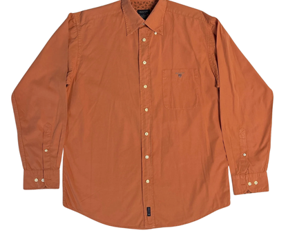 GANT Orange Shield Logo Long Sleeve Shirt