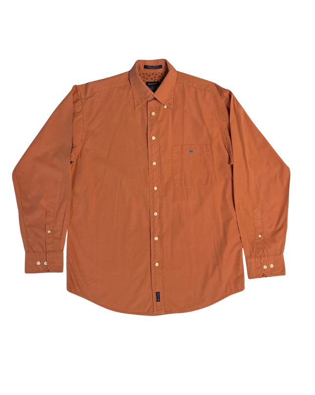 GANT Orange Shield Logo Long Sleeve Shirt