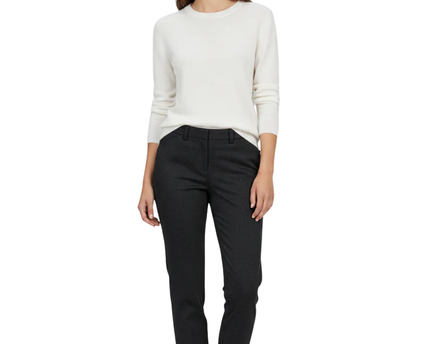 Calvin Klein Black Slim-Fit Straight Leg Dress Pants