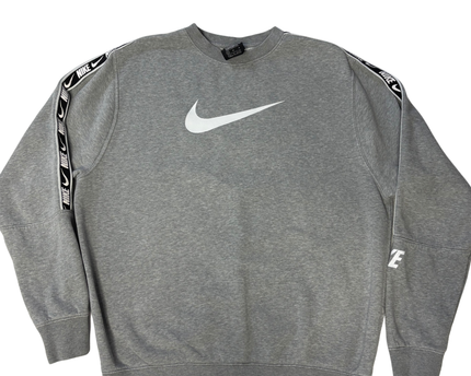Nike Grey Tape Sleeve Crewneck Sweatshirt