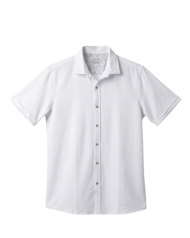 LCW Vision White Slim Fit Short Sleeve Shirt