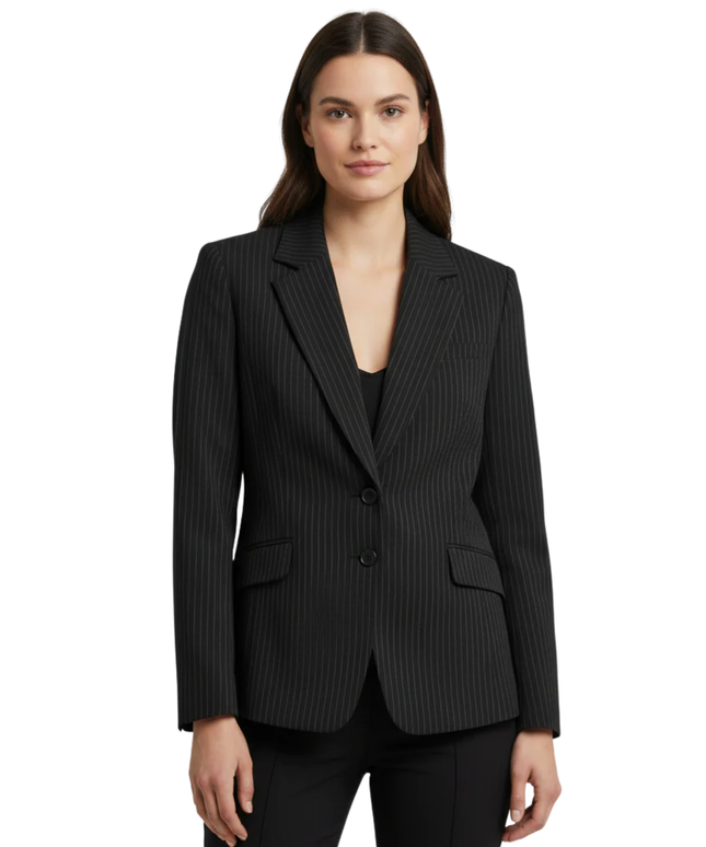 H&M Black Pinstripe Blazer