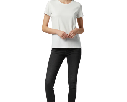 CROPP White Short Sleeve Crew Neck T-Shirt