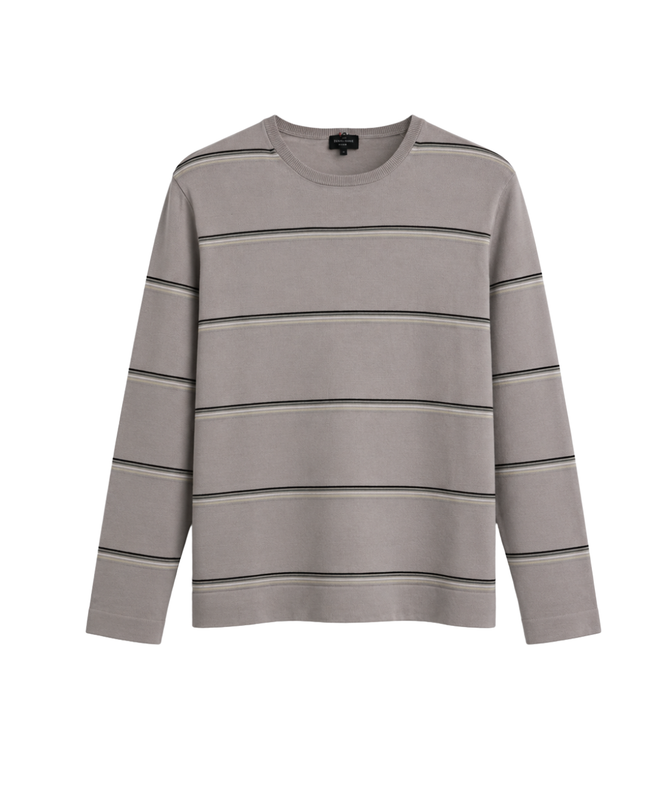 Paul Smith Jeans Purple Striped Long Sleeve Sweater