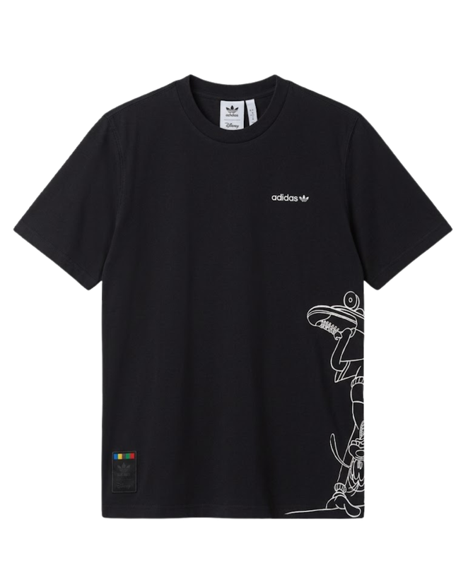Adidas x Disney Black Goofy Skateboard Graphic Tee