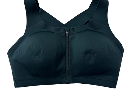 Lululemon Dark Green Enlite Front-Zip Sports Bra