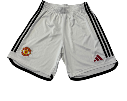 Adidas White Manchester United Football Sports Shorts