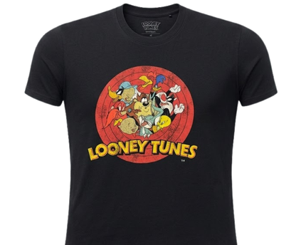 Looney Tunes Black Vintage Style Graphic T-Shirt