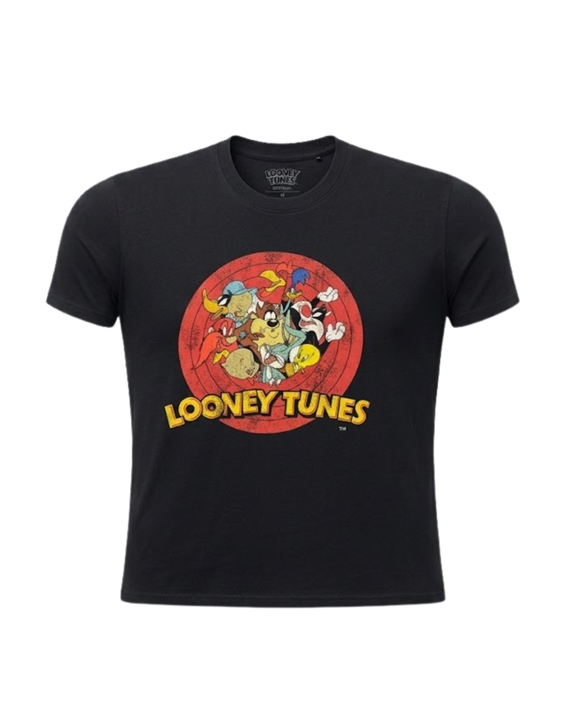Looney Tunes Black Vintage Style Graphic T-Shirt