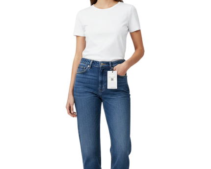 Topshop Blue Kort Straight Leg Jeans W/Tags