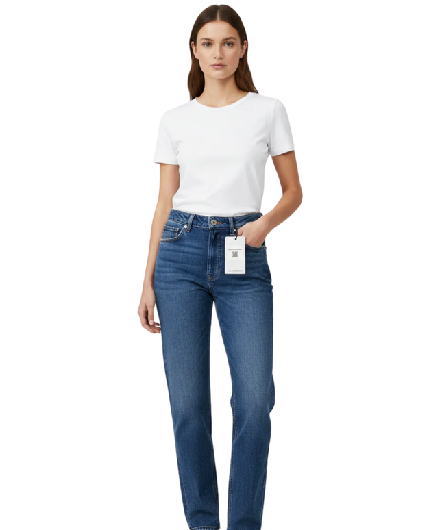 Topshop Blue Kort Straight Leg Jeans W/Tags
