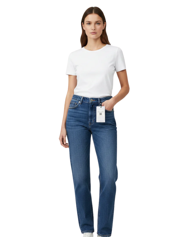 Topshop Blue Kort Straight Leg Jeans W/Tags