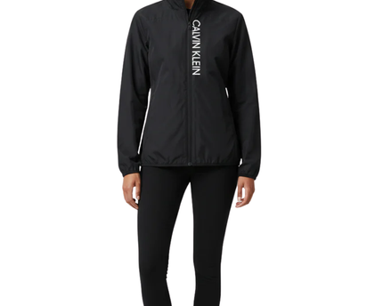 Calvin Klein Black Performance Hooded Windbreaker Sports Jacket