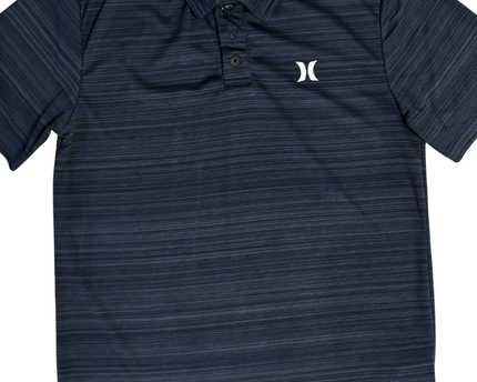 Hurley Navy Blue Textured Performance Polo Shirt