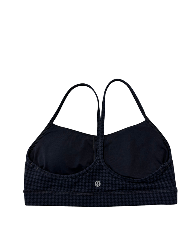 Lululemon Black and Blue Houndstooth Sports Bra