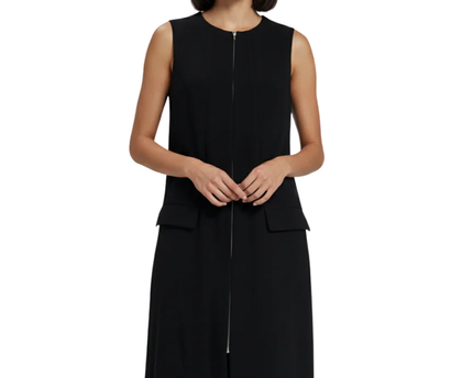 Zara Woman Black Sleeveless Longline Dress