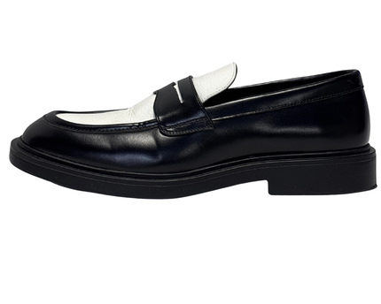 H&M Black Two-Tone Penny Loafers